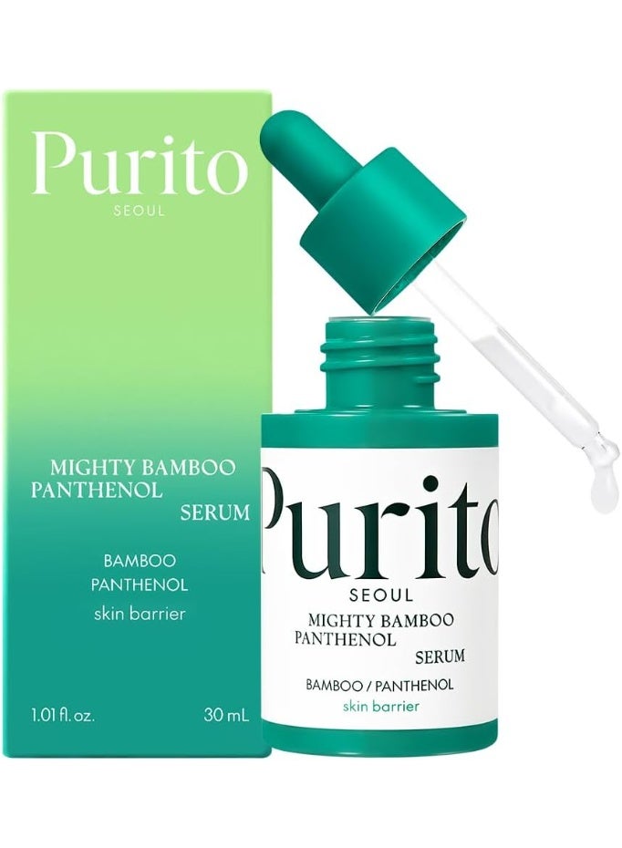 PURITO Mighty Bamboo Panthenol Serum, Glow Serum, Moisture Barrier Repair, for All Skin Types, Fast Absorbing, Deep Hydration, Glass Skin, Vegan & Cruelty-Free, Korean Skincare 1.01 fl.oz / 30 ml - Image 1